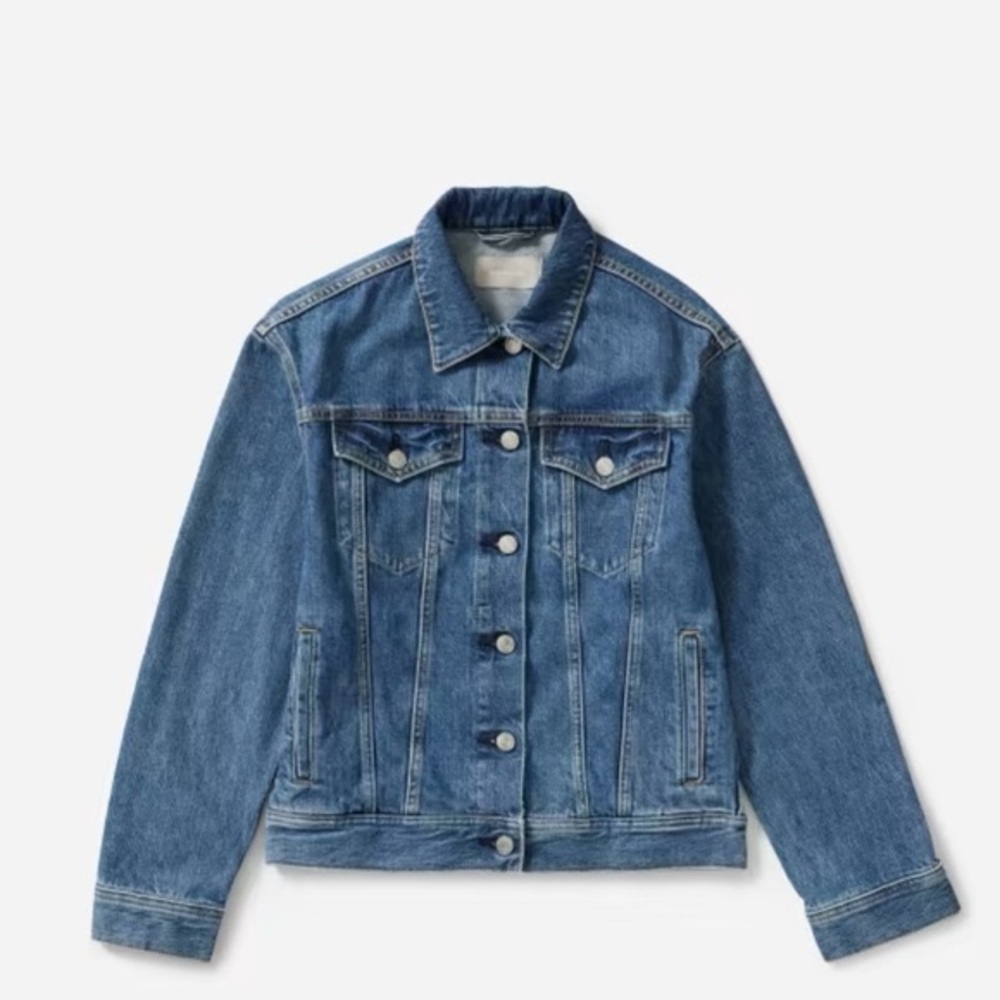 Everlane The Denim Jacket Blue Button Down Classic Jean Jacket Size XS